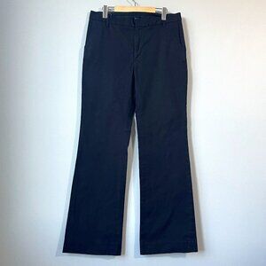 Gap Y2K Stretch Black Cotton Dress Pants Size 12 Tall